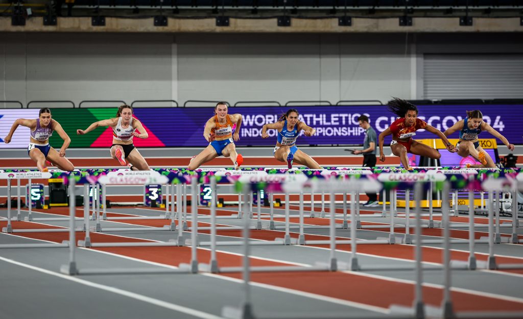 60m hurdles in pentathlon at World Indoors Glasgow